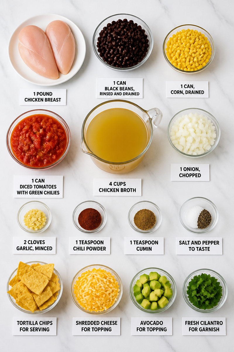 Crockpot Chicken Tortilla Soup