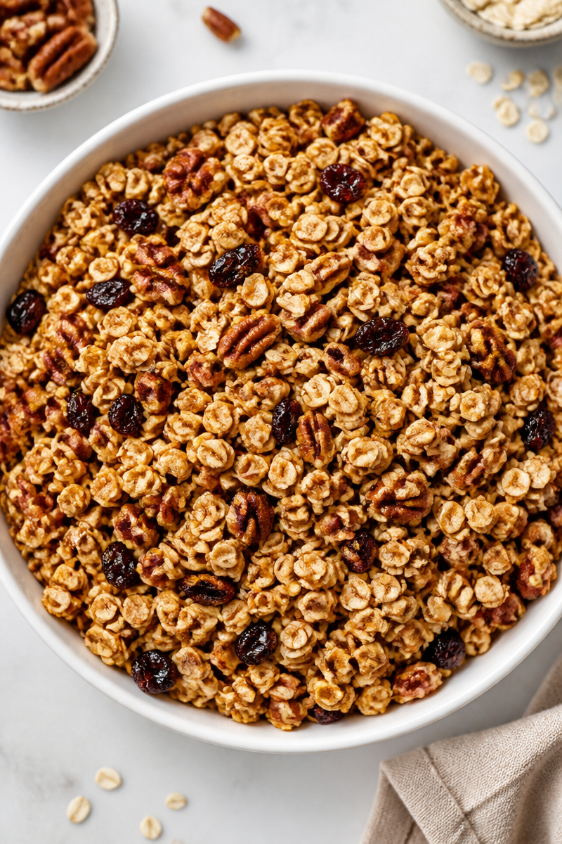 Crunchy Maple Pecan Fall Granola Cereal Crunchy Maple Pecan Fall Granola Cereal