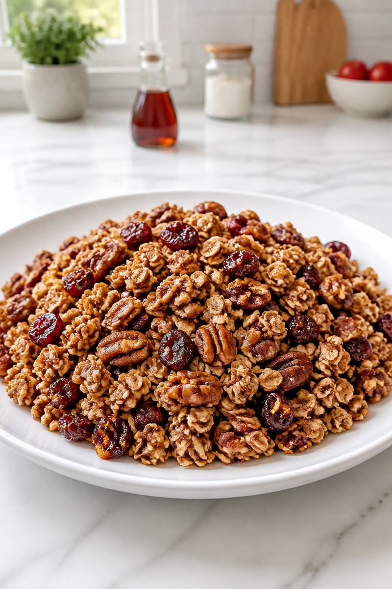 Crunchy Maple Pecan Fall Granola Cereal Crunchy Maple Pecan Fall Granola Cereal