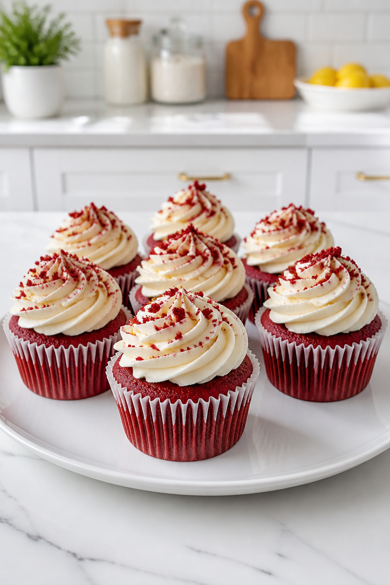 Decadent Red Velvet Cupcakes with Cream Cheese Frosting
