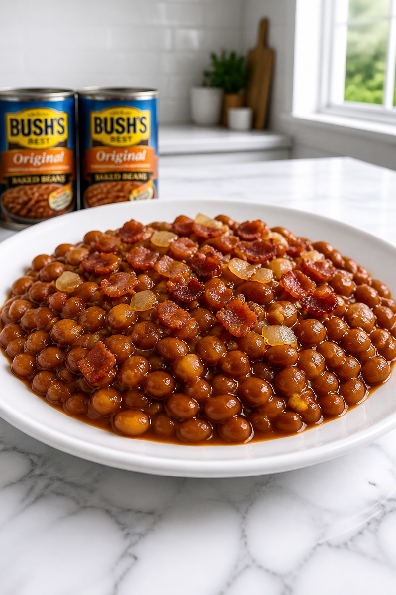 Easy Baked Bean with Brown Sugar and Bacon