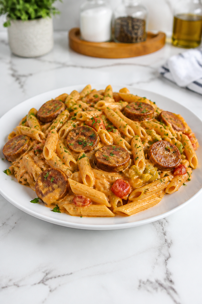 Easy One-Pot Cajun Sausage Pasta