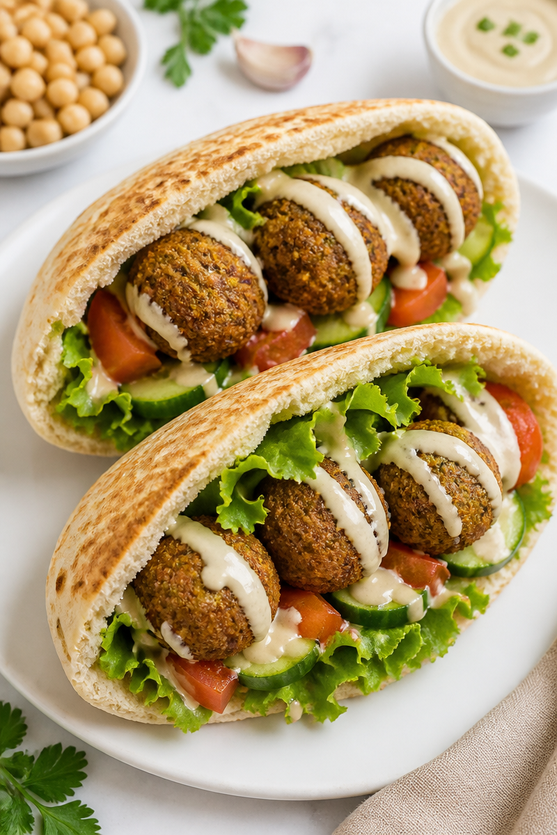 Falafel Pita Wrap Recipe