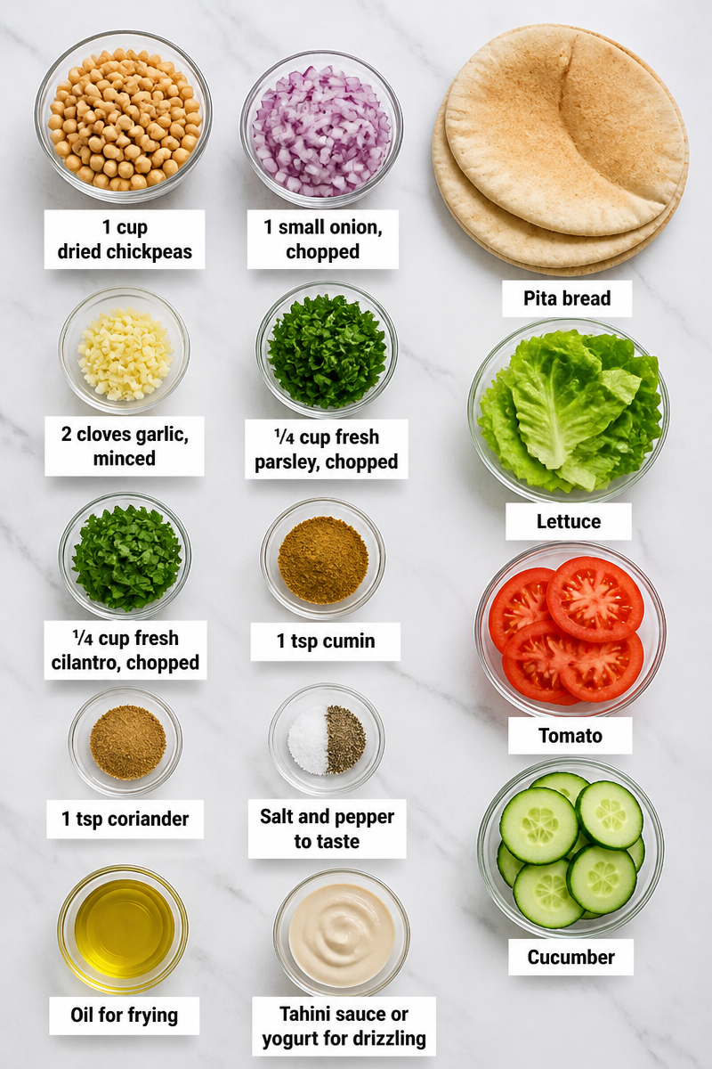 Falafel Pita Wrap Recipe