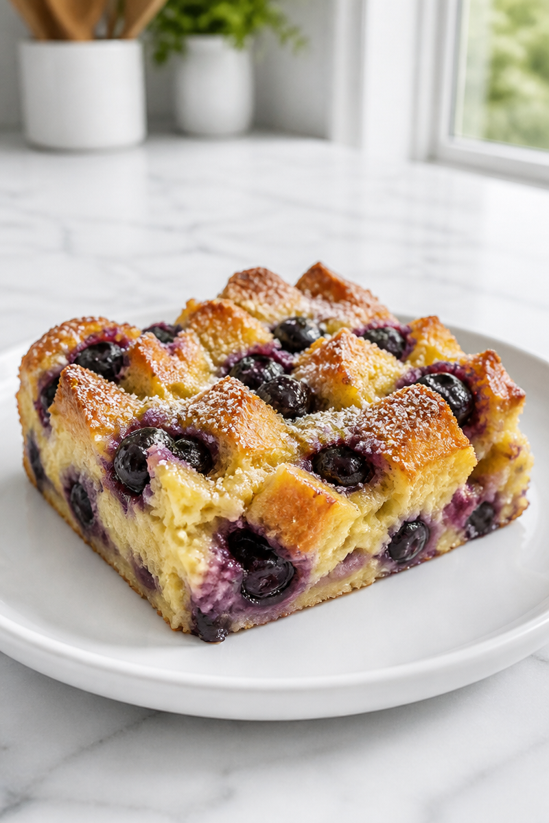 Fluffy Blueberry French Toast Casserole Fluffy Blueberry French Toast Casserole