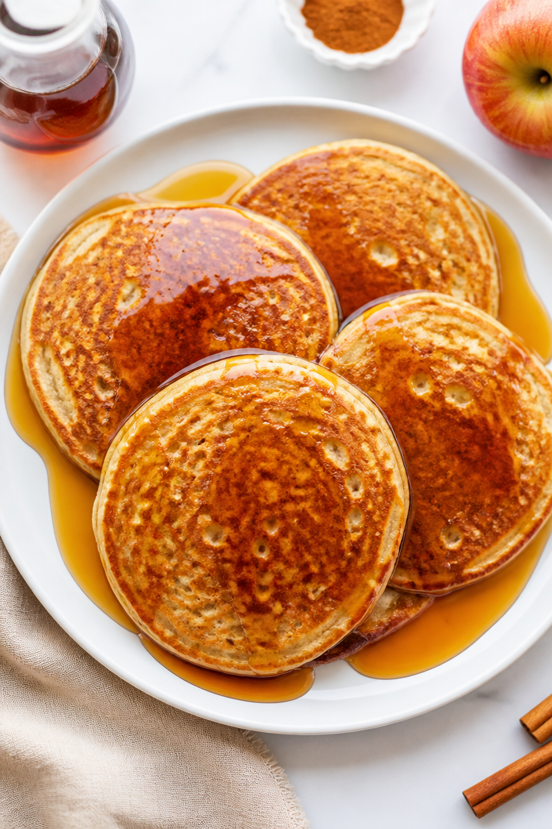Fluffy Spiced Apple Cider Pancake Breakfast Fluffy Spiced Apple Cider Pancake Breakfast