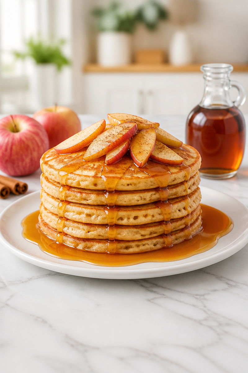 Fluffy Spiced Apple Cider Pancake Breakfast Fluffy Spiced Apple Cider Pancake Breakfast