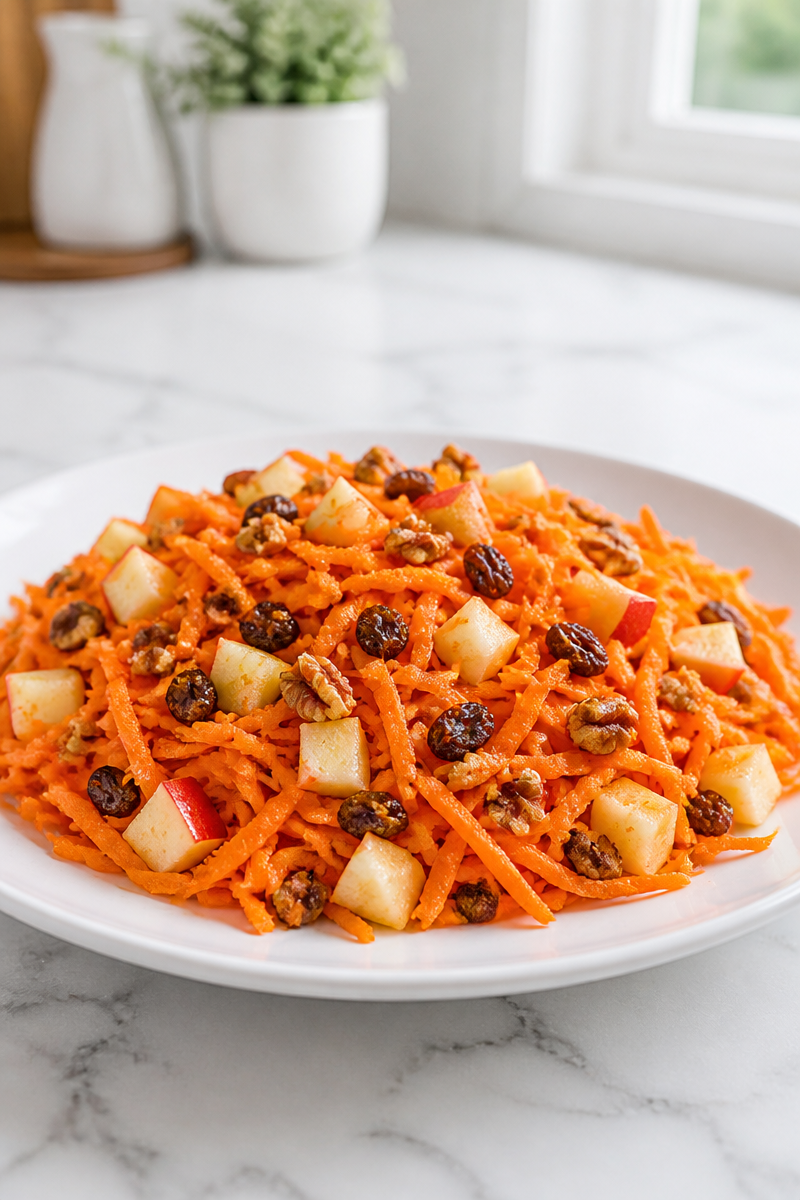 Fresh Apple And Pecan Shredded Carrot Salad Fresh Apple And Pecan Shredded Carrot Salad