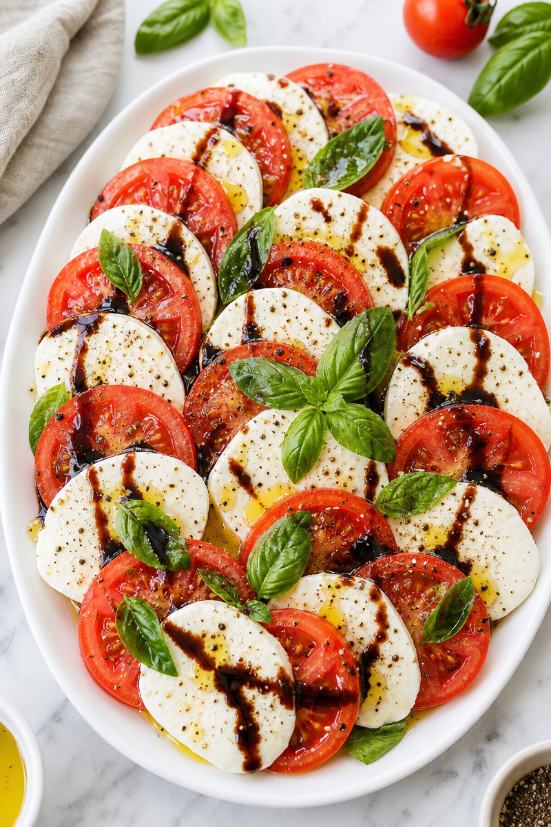 Fresh Caprese Salad with Balsamic Glaze Fresh Caprese Salad with Balsamic Glaze