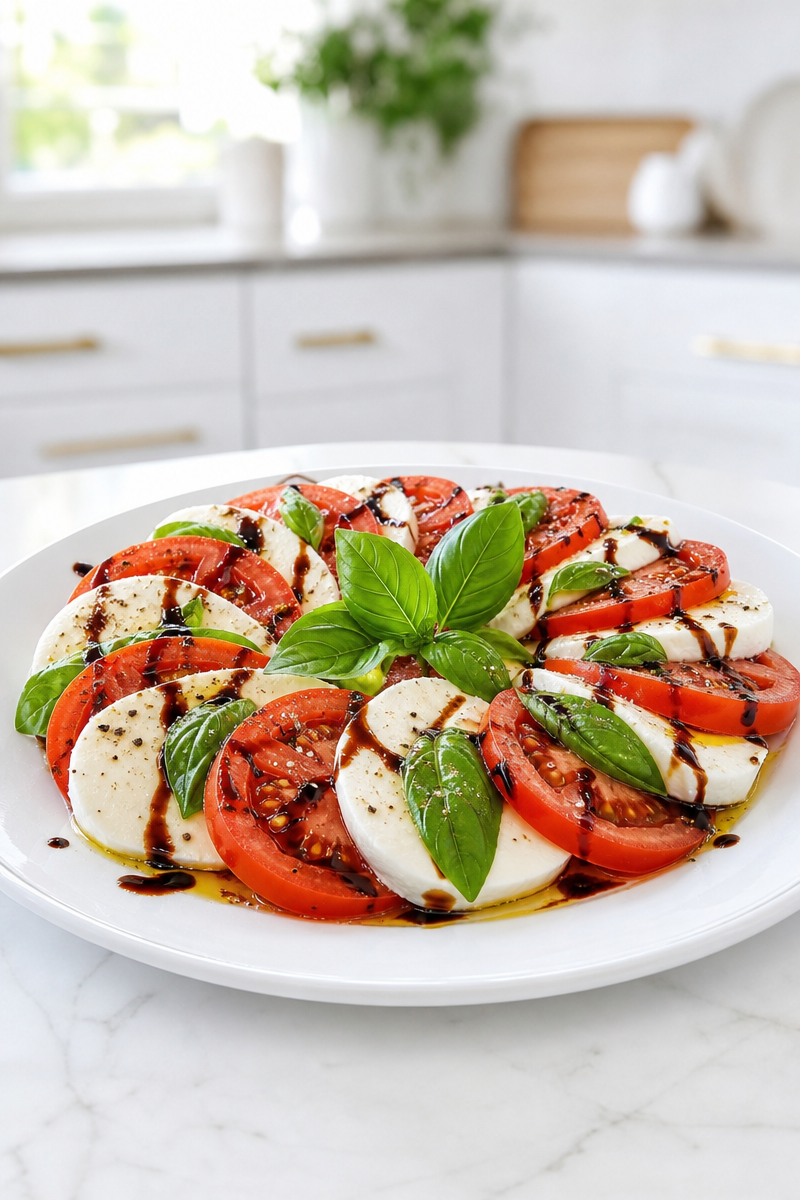Fresh Caprese Salad with Balsamic Glaze Fresh Caprese Salad with Balsamic Glaze
