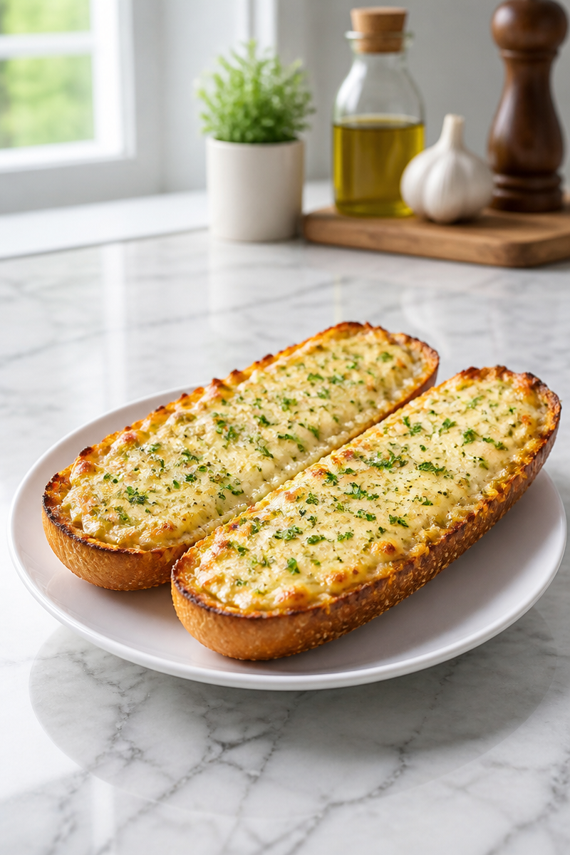 Garlic Bread with Cheese and Italian Seasoning Garlic Bread with Cheese and Italian Seasoning