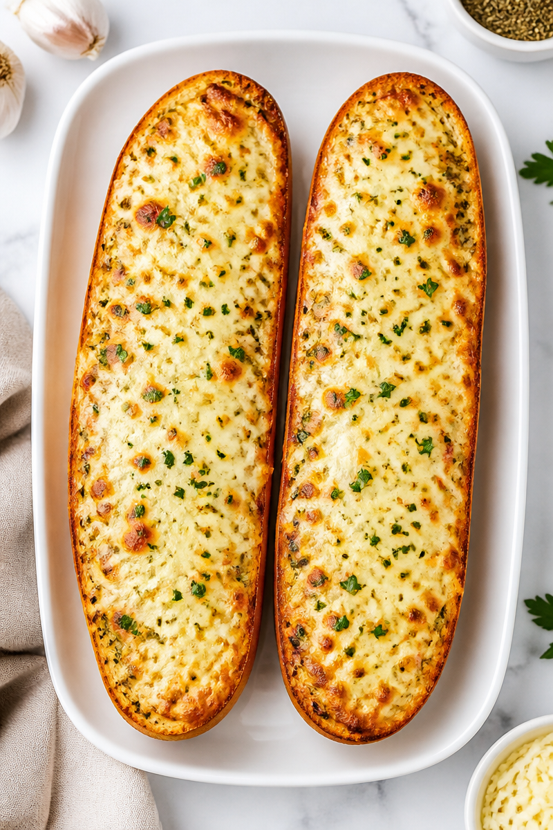Garlic Bread with Cheese and Italian Seasoning Garlic Bread with Cheese and Italian Seasoning