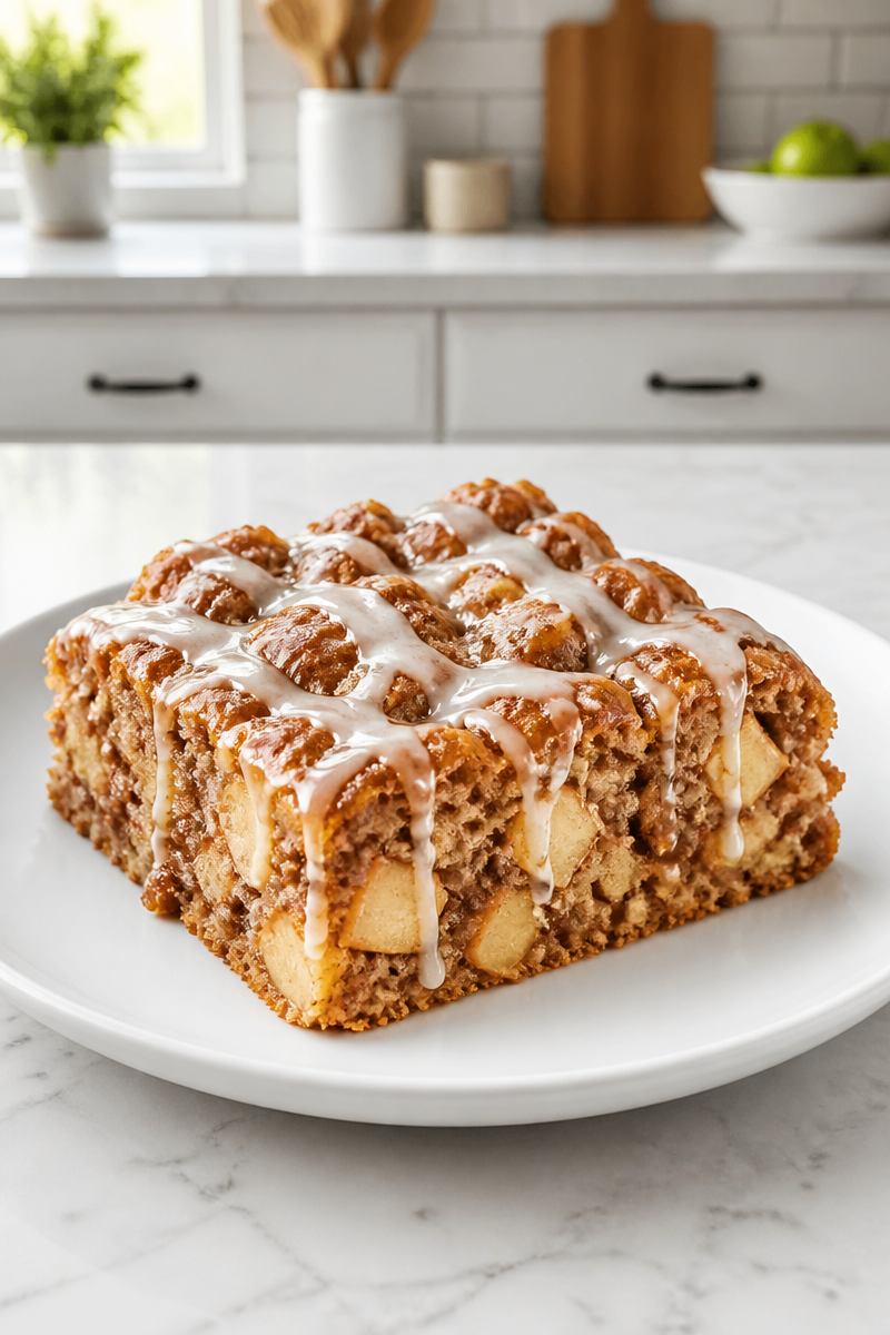 Glazed Cinnamon Spiced Apple Fritter Dessert Glazed Cinnamon Spiced Apple Fritter Dessert