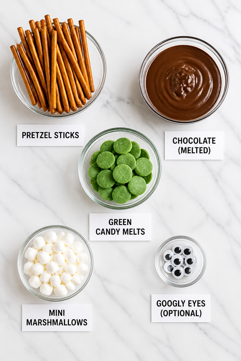Green Witch Broomstick Pretzel Snack