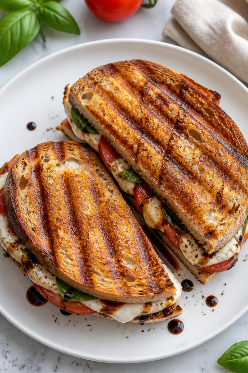 Grilled Caprese Panini Sandwich Grilled Caprese Panini Sandwich