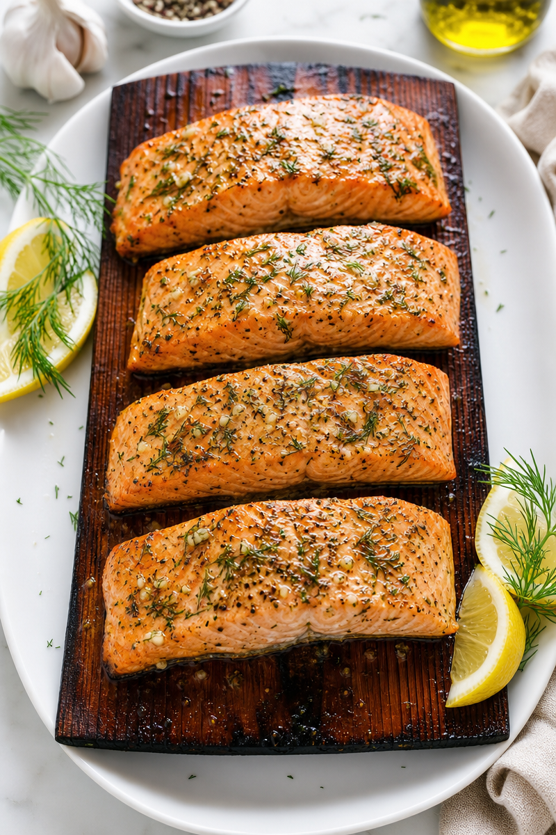 Grilled Cedar Plank Salmon Filet