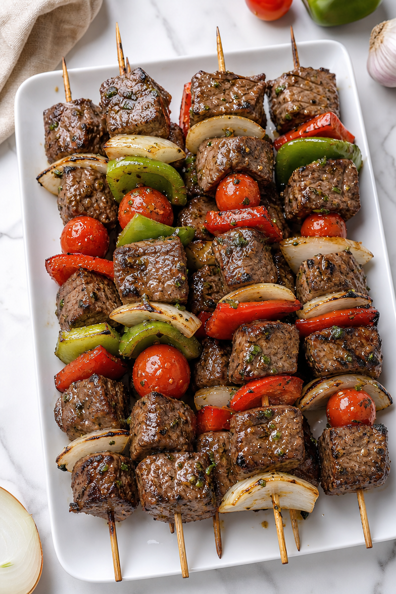 Grilled Garlic Butter Steak Kabob Grilled Garlic Butter Steak Kabob