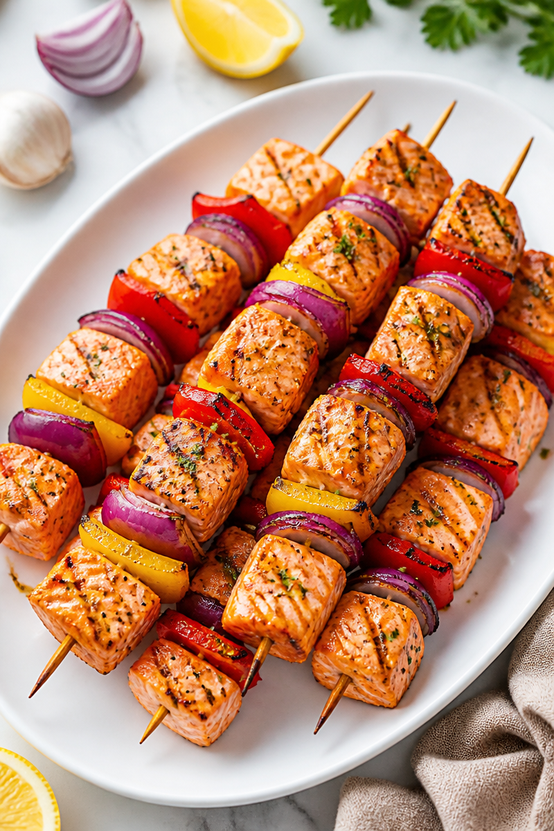 Grilled Salmon Kabob Recipe