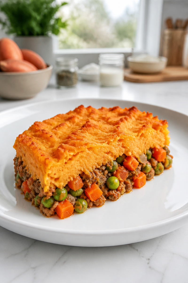 Ground Turkey and Sweet Potato Shepherd Pie