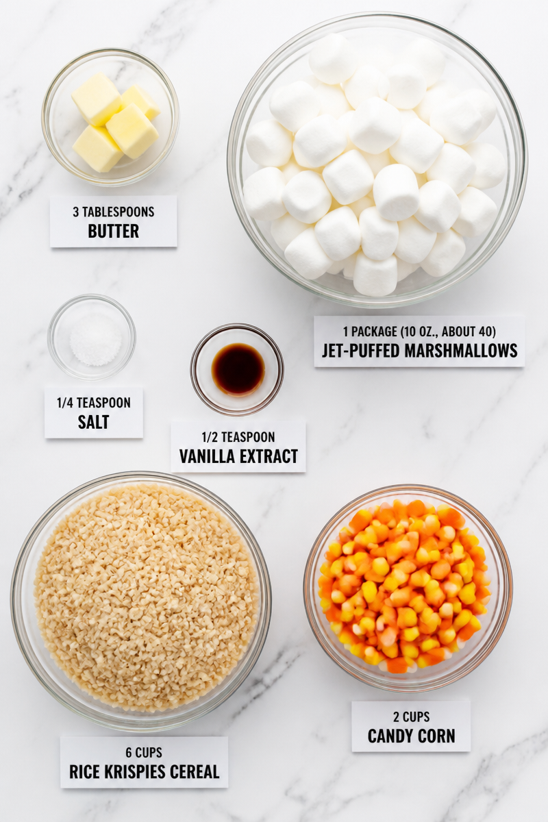 Halloween Candy Corn Rice Krispie Treat Halloween Candy Corn Rice Krispie Treat