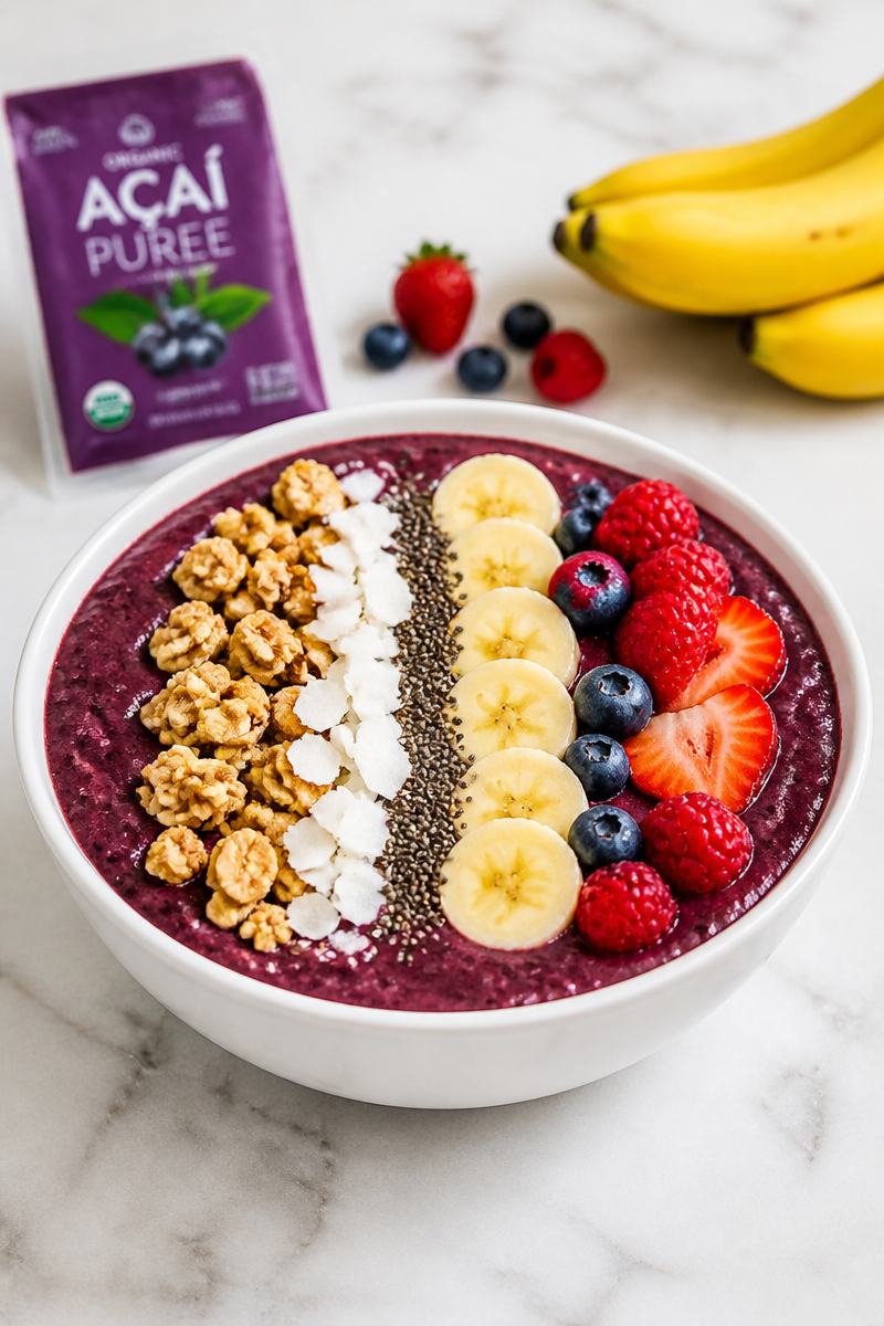 Healthy Berry Acai Smoothie Bowl