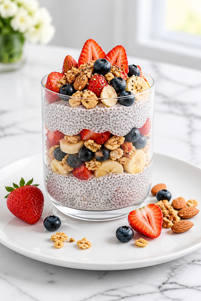 Healthy Chia Seed Pudding Parfait