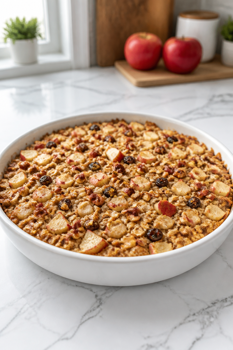 Healthy Cinnamon Apple Baked Oatmeal Bowl Healthy Cinnamon Apple Baked Oatmeal Bowl