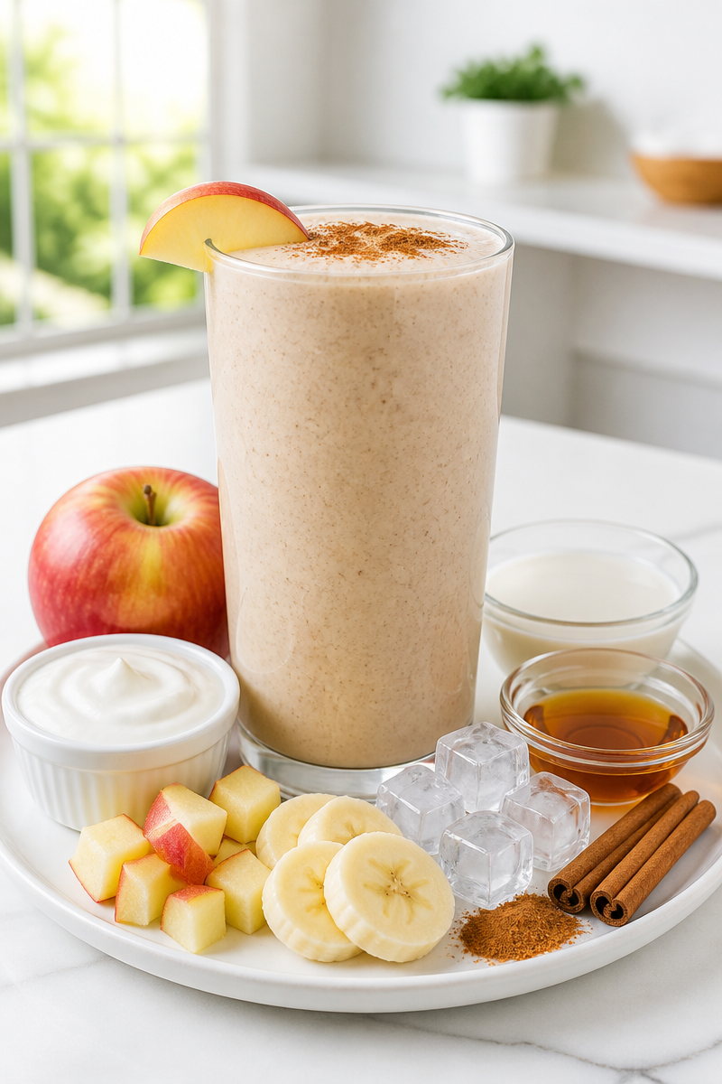 Healthy Creamy Cinnamon Apple Pie Smoothie