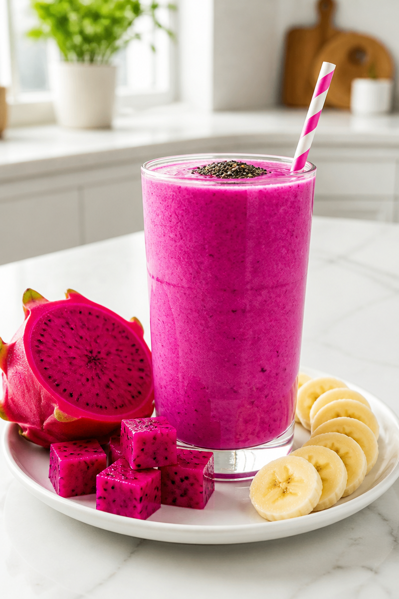 Healthy High Protein Pink Dragon Fruit Smoothie Healthy High Protein Pink Dragon Fruit Smoothie