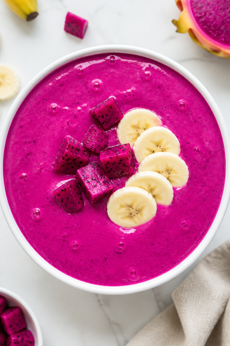Healthy High Protein Pink Dragon Fruit Smoothie Healthy High Protein Pink Dragon Fruit Smoothie