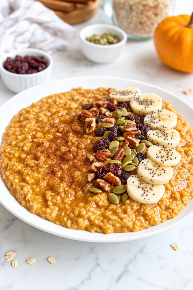 Healthy Pumpkin Spice Oatmeal Bowl Healthy Pumpkin Spice Oatmeal Bowl