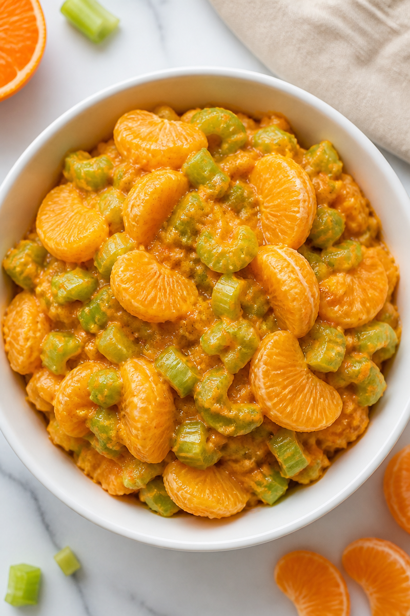 Healthy Tangerine And Celery Pumpkin Snack Healthy Tangerine And Celery Pumpkin Snack