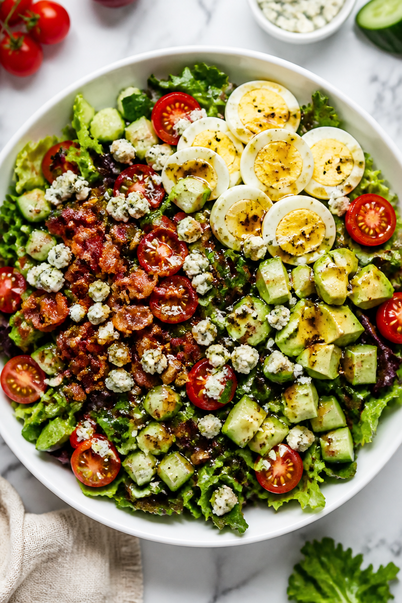 Healthy Turkey Bacon And Egg Cobb Salad Healthy Turkey Bacon And Egg Cobb Salad