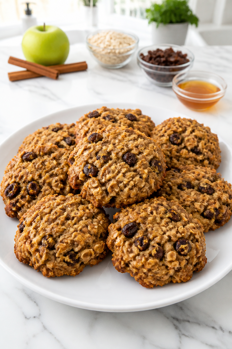 Healthy Vegan Apple Sauce Oatmeal Raisin Cookie Healthy Vegan Apple Sauce Oatmeal Raisin Cookie