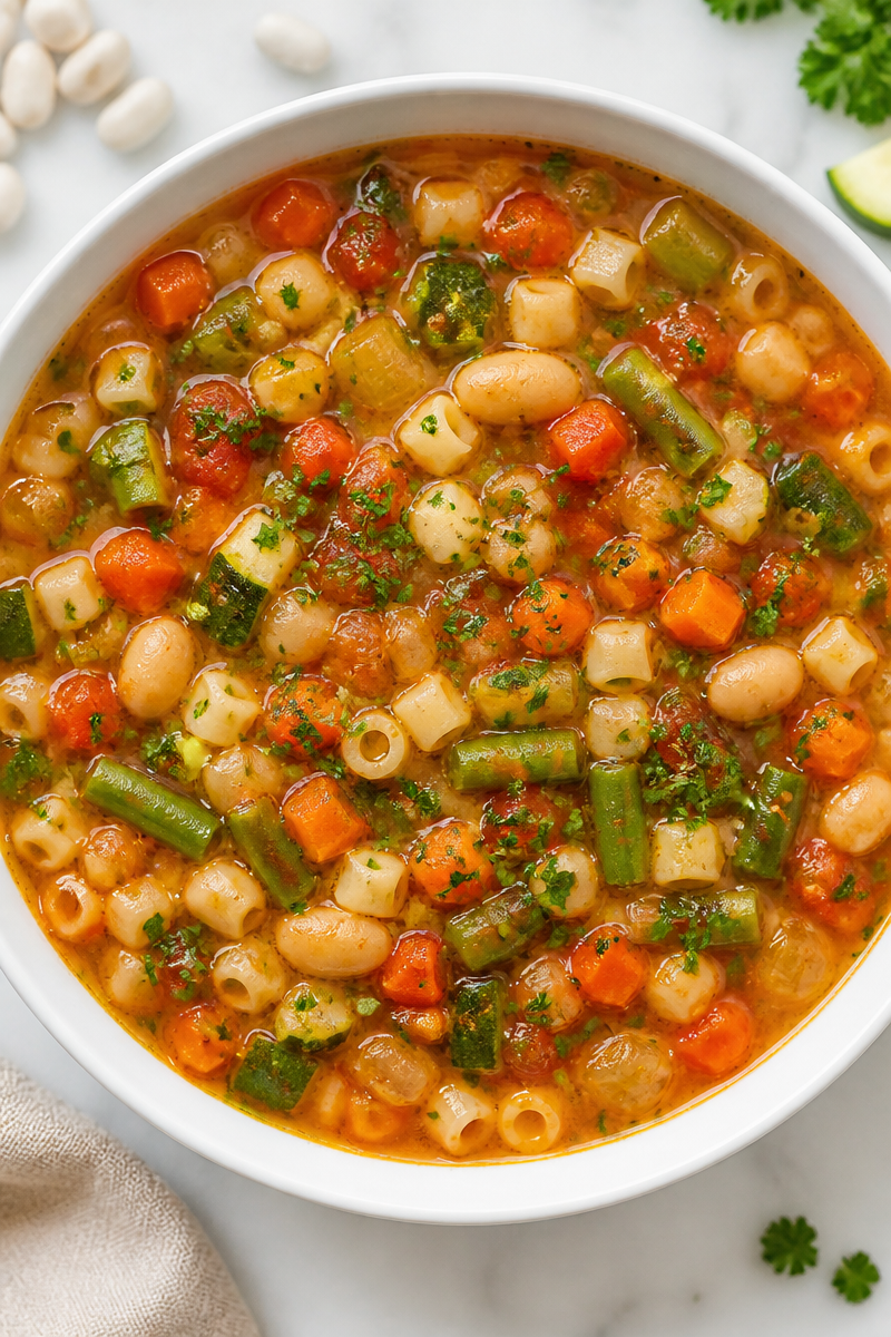 Hearty Italian Minestrone Soup Bowl Hearty Italian Minestrone Soup Bowl