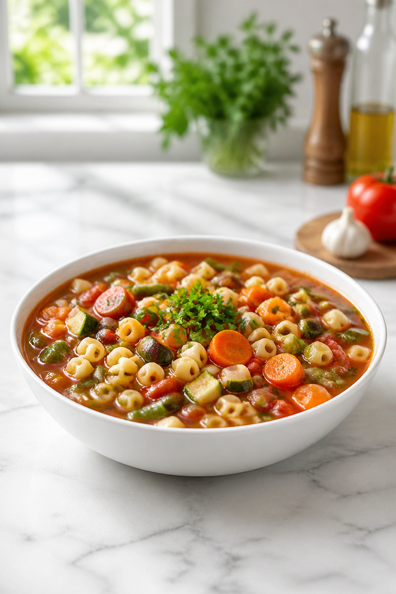 Hearty Italian Minestrone Soup Bowl Hearty Italian Minestrone Soup Bowl