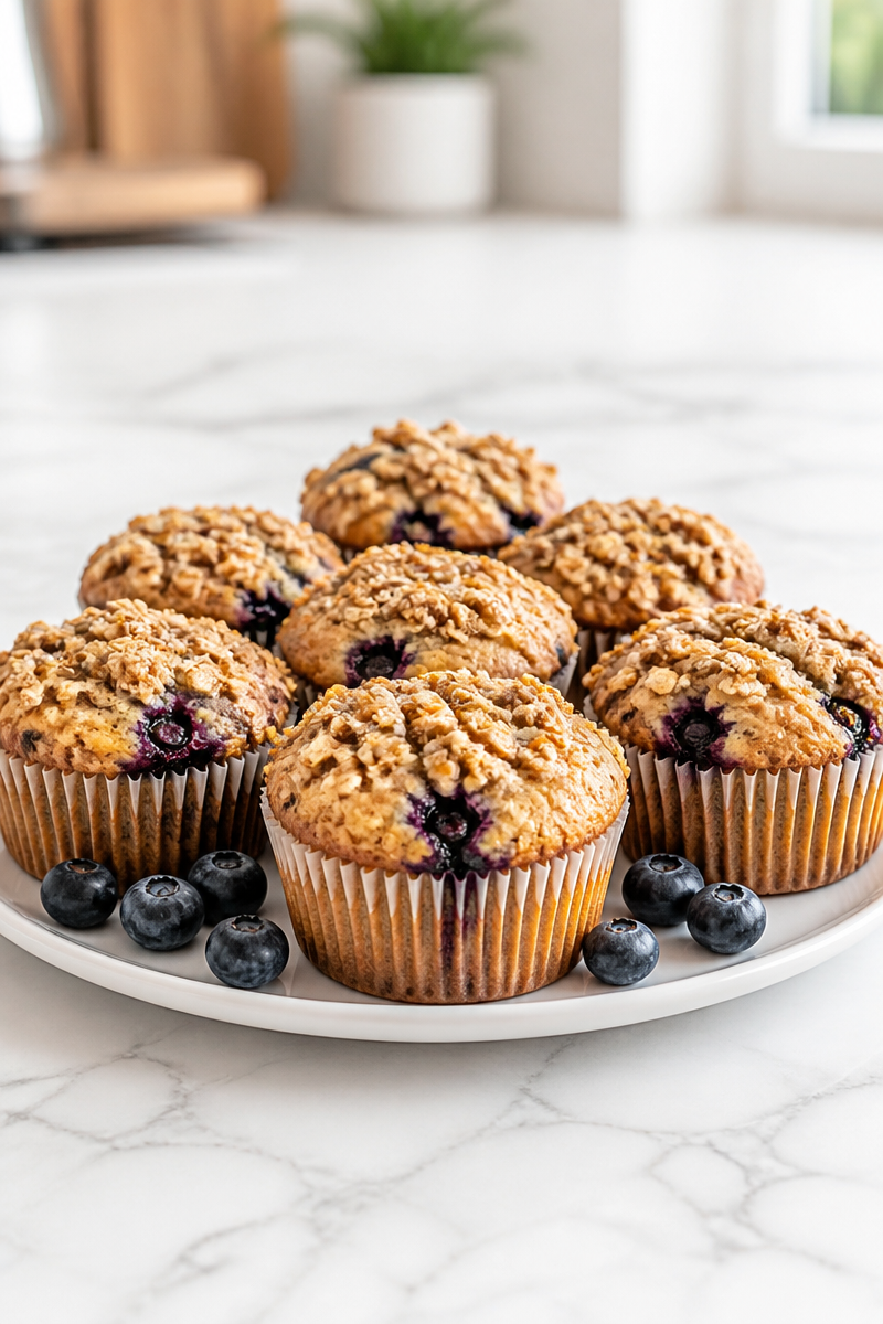 Homemade Blueberry Streusel Muffin