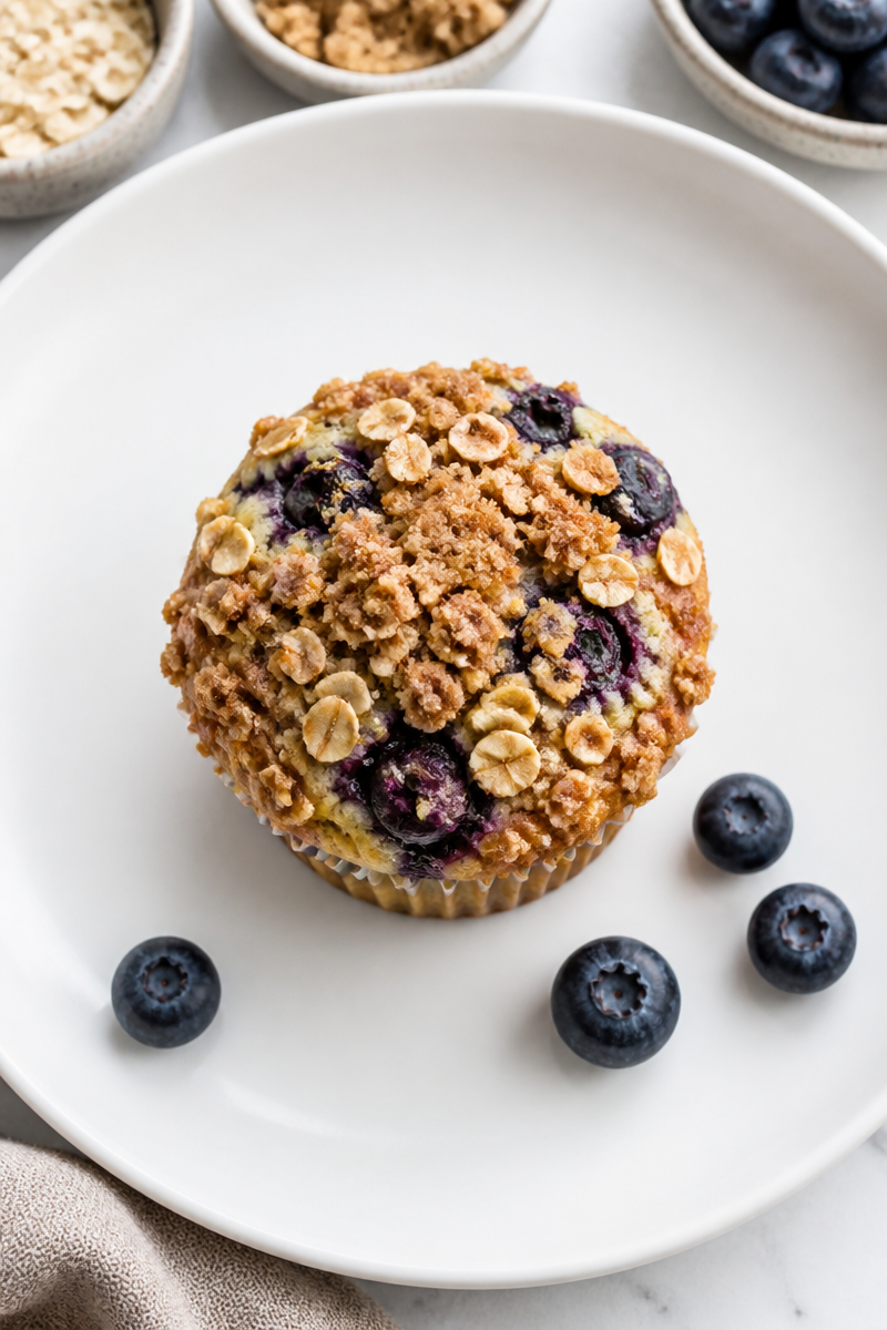 Homemade Blueberry Streusel Muffin