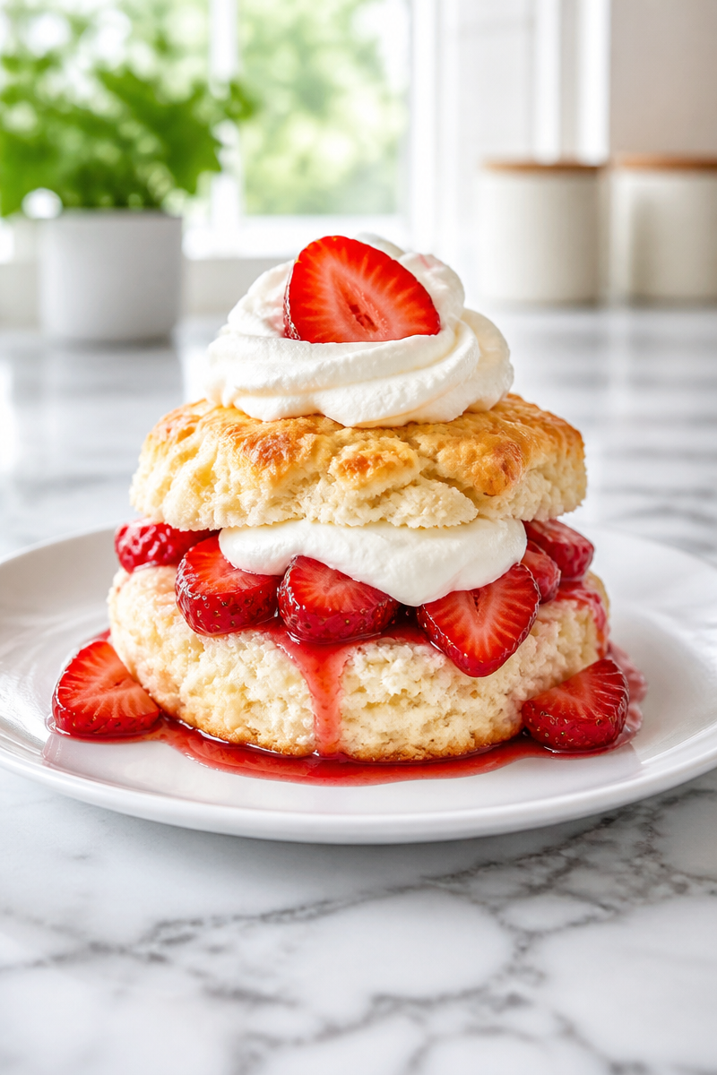 Homemade Classic Strawberry Shortcake Dessert Homemade Classic Strawberry Shortcake Dessert