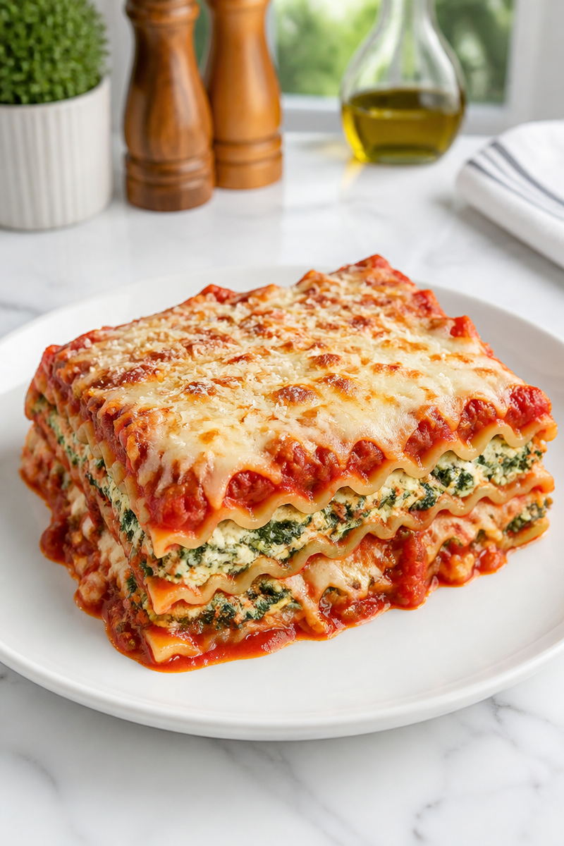 Homemade Spinach and Ricotta Lasagna Homemade Spinach and Ricotta Lasagna