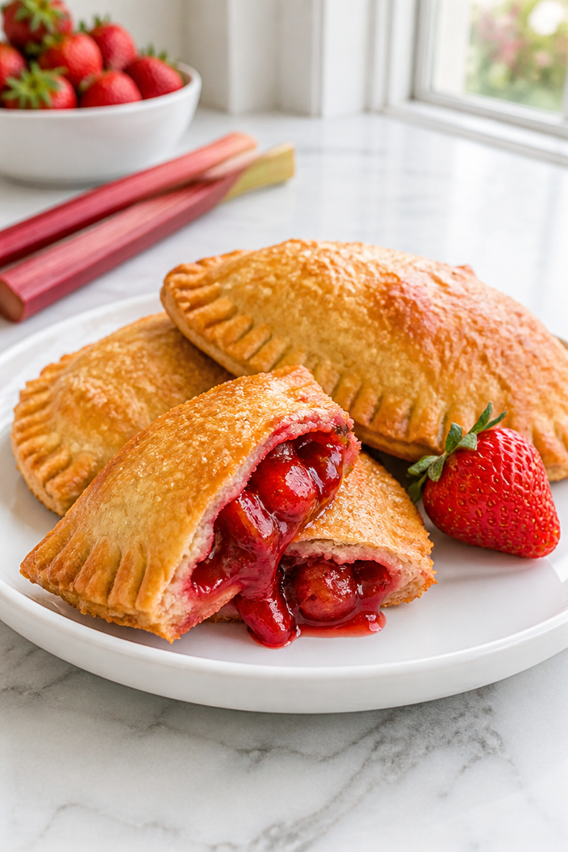 Homemade Strawberry Rhubarb Hand Pie