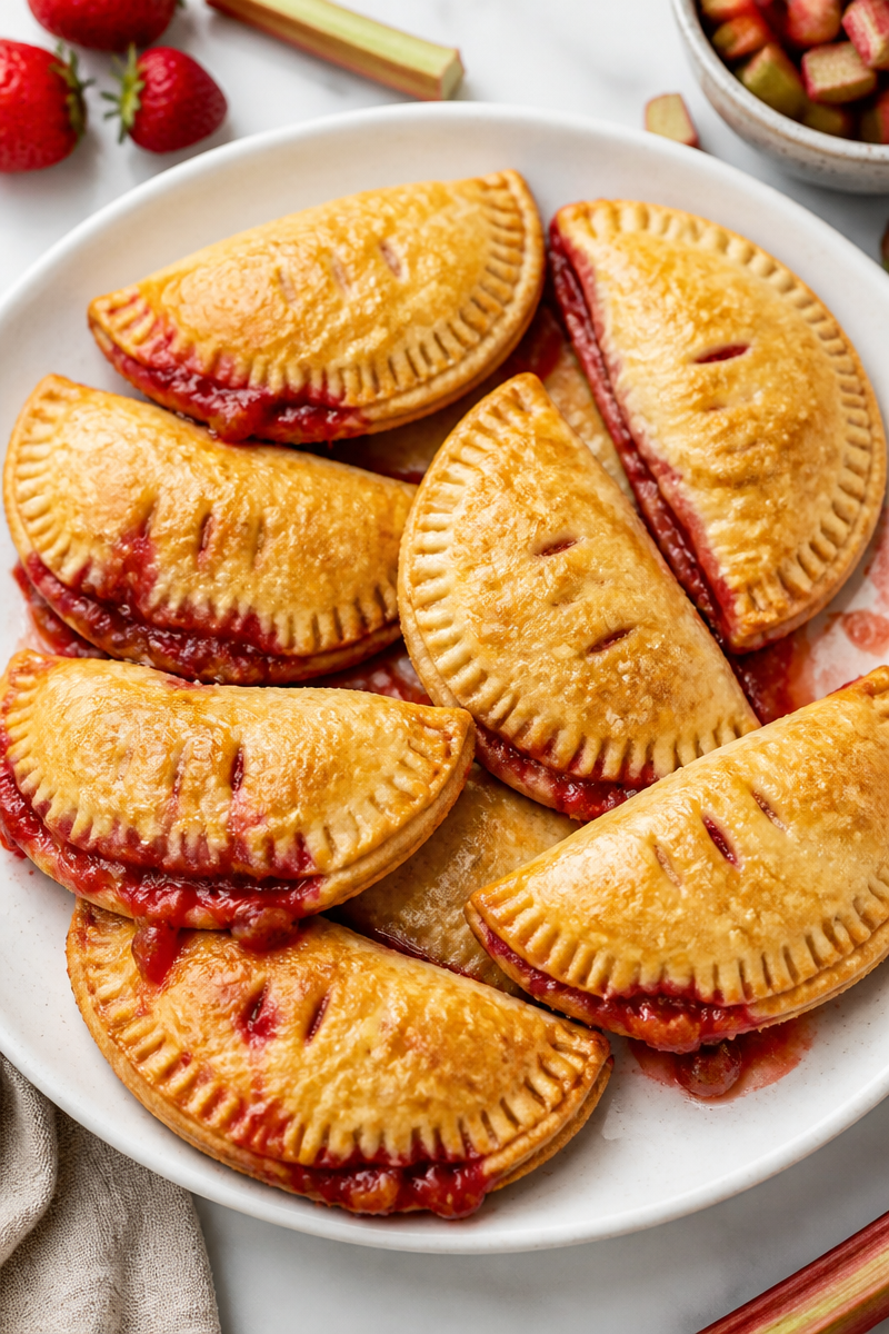 Homemade Strawberry Rhubarb Hand Pie