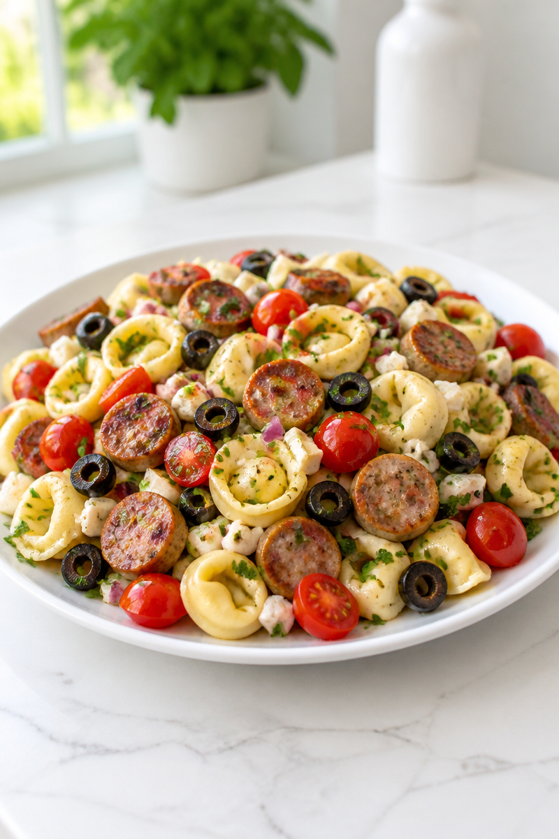 Italian Sausage and Tortellini Pasta Salad