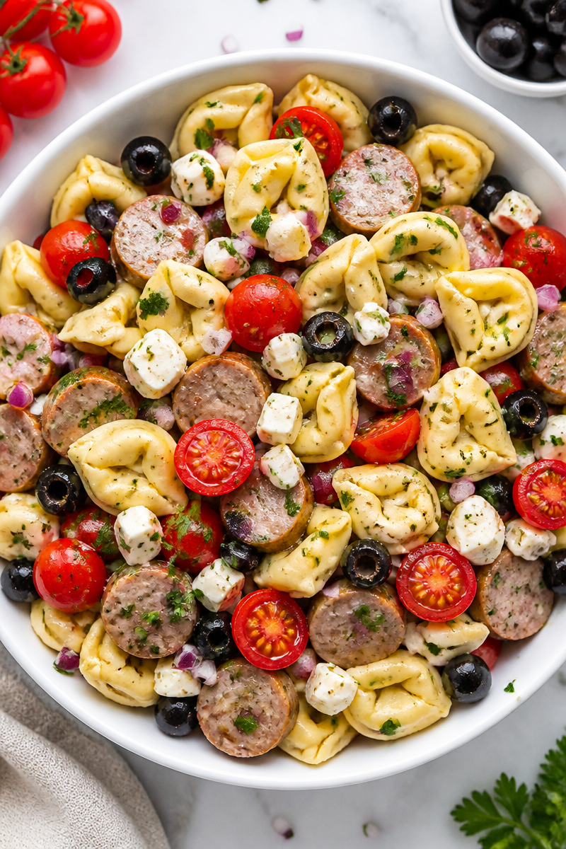 Italian Sausage and Tortellini Pasta Salad