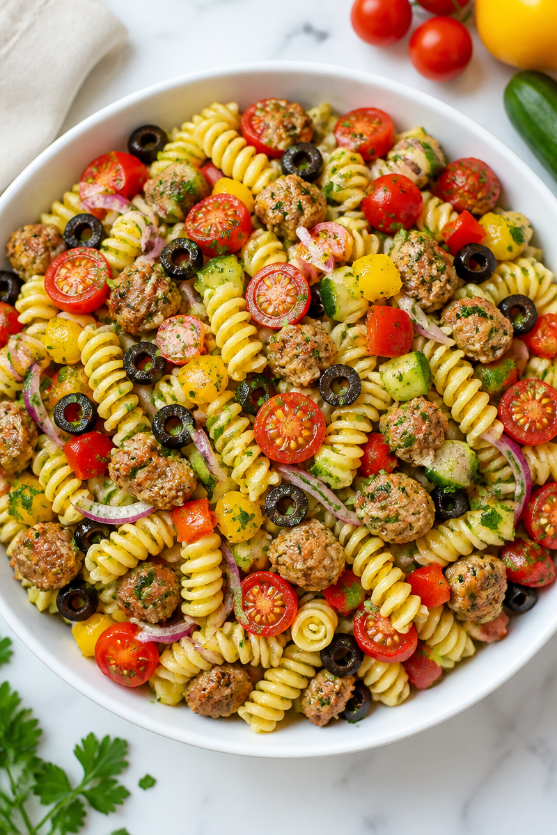 Italian Sausage and Vegetable Pasta Salad Italian Sausage and Vegetable Pasta Salad