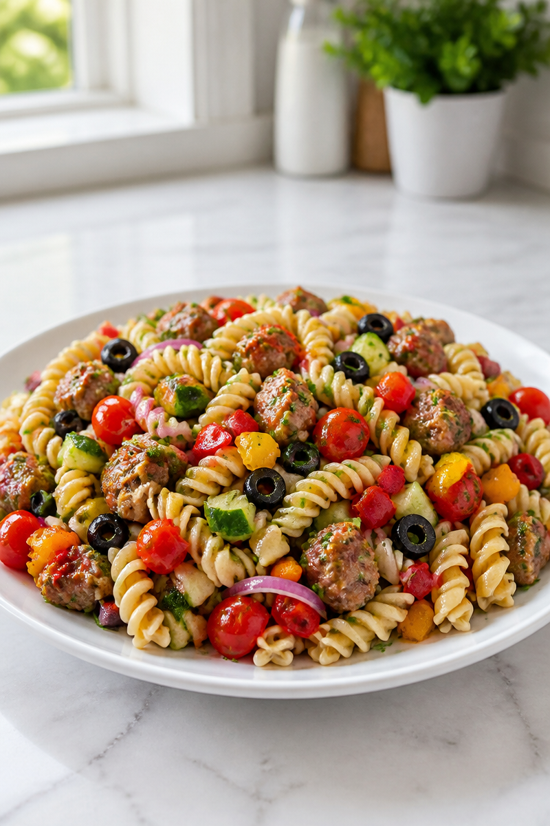 Italian Sausage and Vegetable Pasta Salad Italian Sausage and Vegetable Pasta Salad