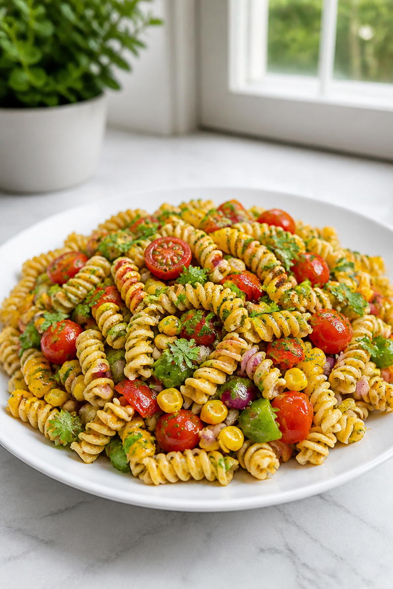Jamaican Rasta Pasta Salad with Jerk Seasoning Jamaican Rasta Pasta Salad with Jerk Seasoning