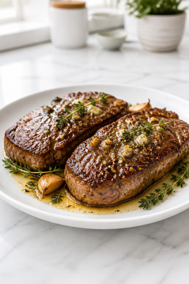Juicy Garlic Butter New York Strip Steak Juicy Garlic Butter New York Strip Steak