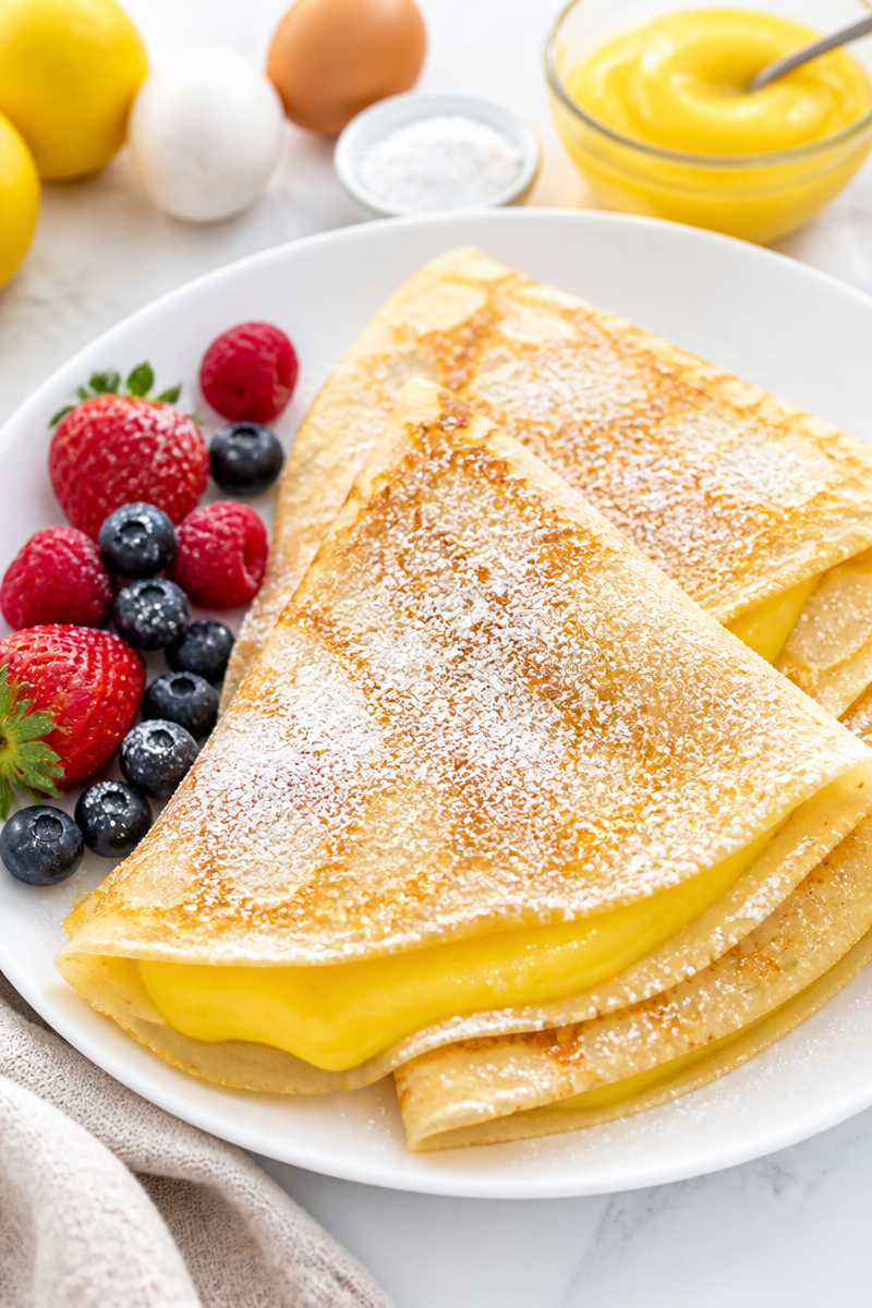 Lemon Curd Stuffed Crepe Recipe Lemon Curd Stuffed Crepe Recipe