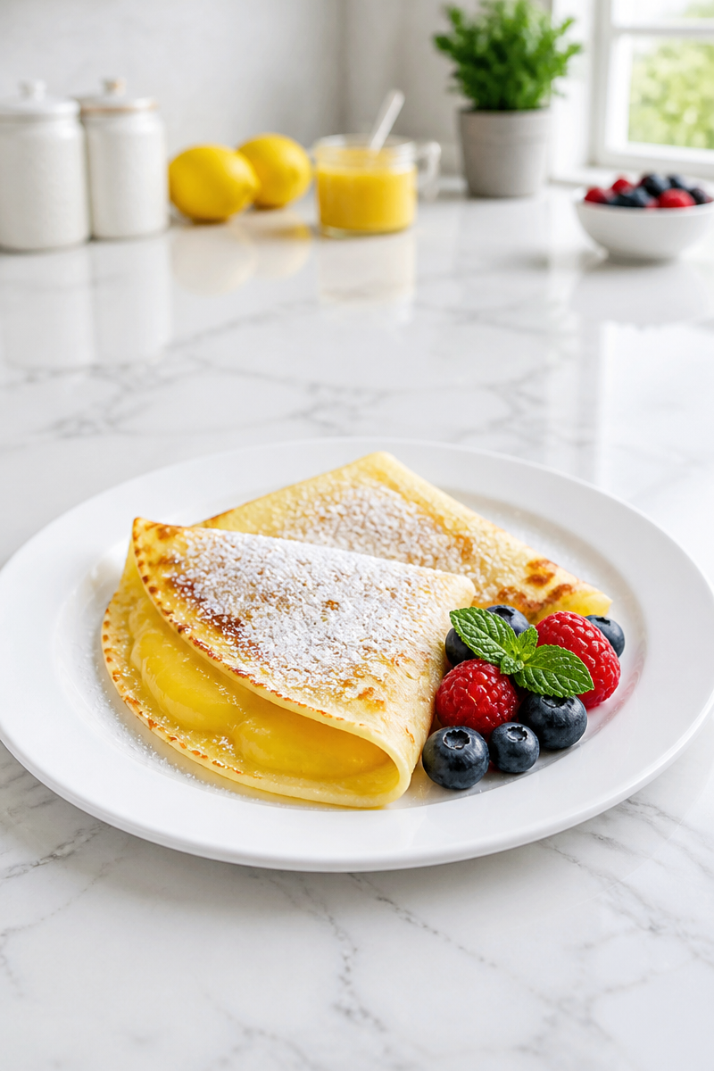 Lemon Curd Stuffed Crepe Recipe Lemon Curd Stuffed Crepe Recipe
